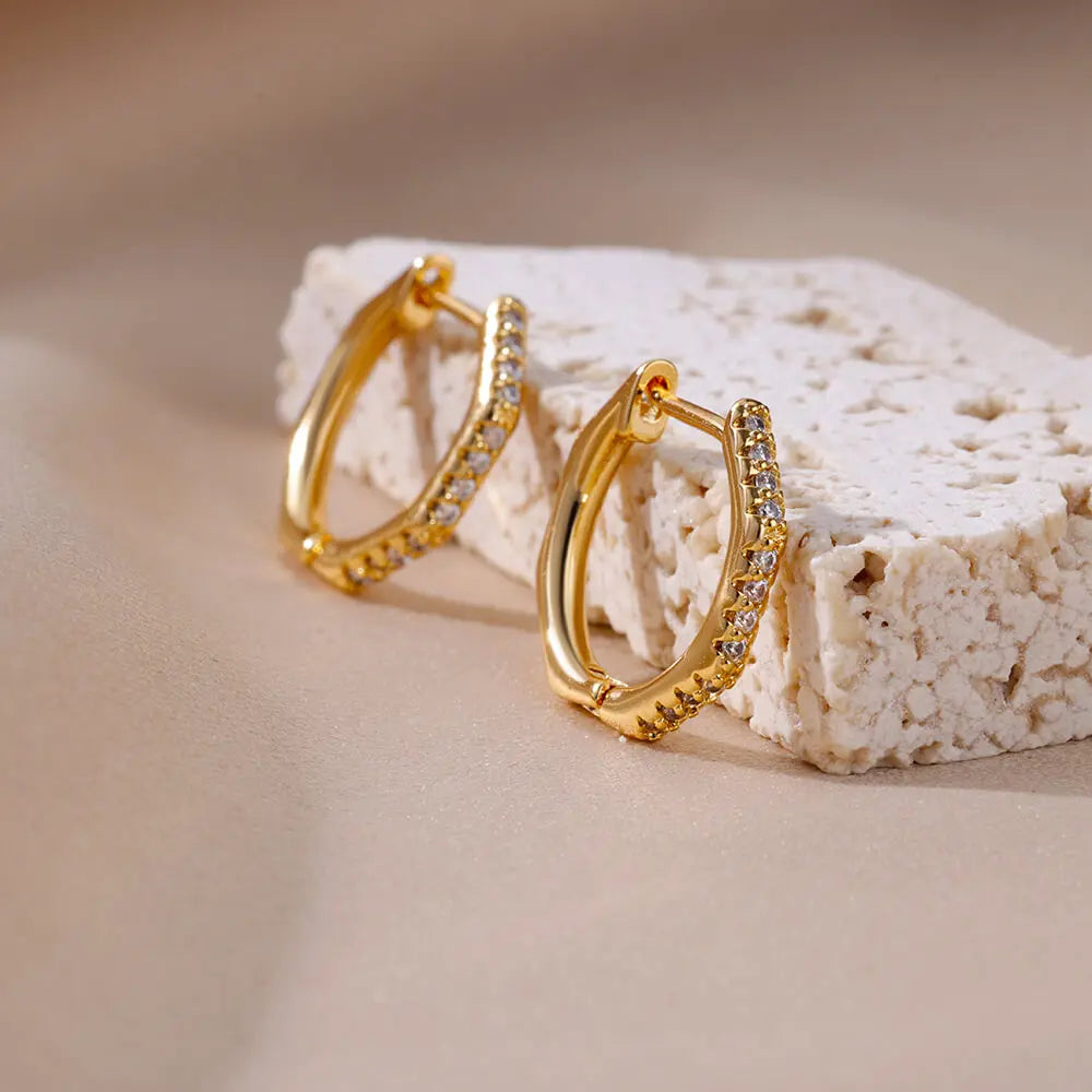 Zircon Polygon Earrings