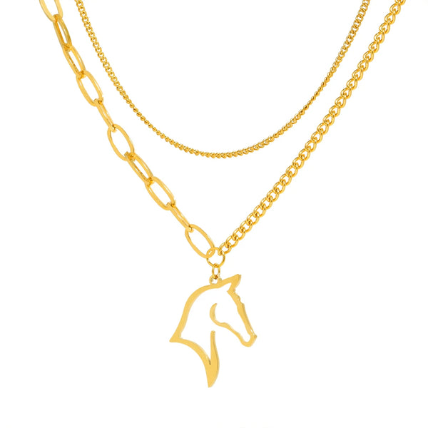 Horse Head Silhouette Necklace