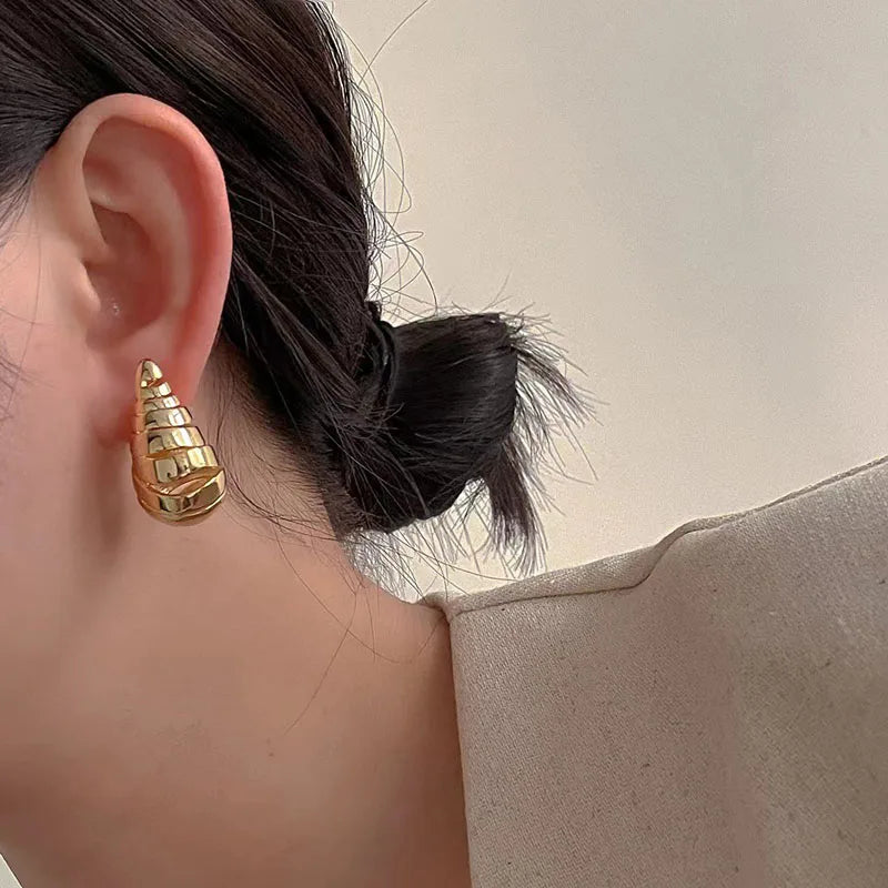 Chunky Hollow Stud Earrings