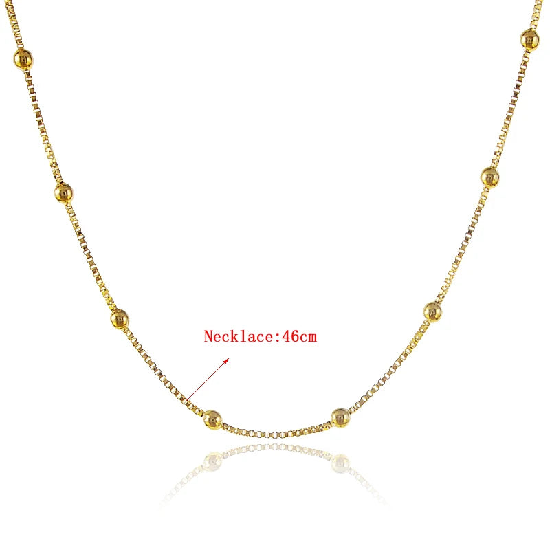Chain Beaded Necklace Short Chain for Woman Charm Jewelry