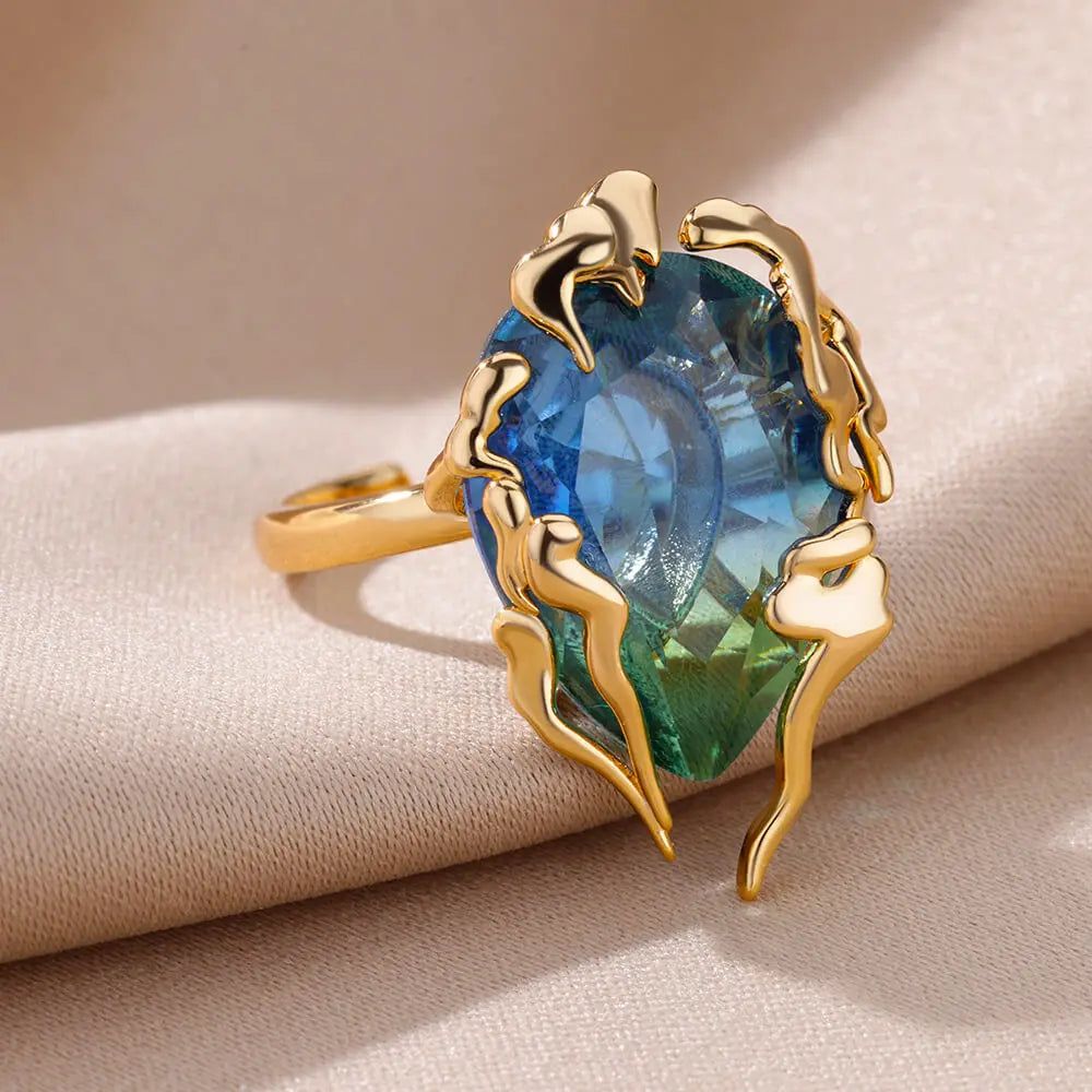 Flame Drop Rings