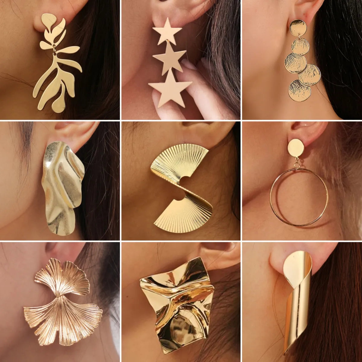 Exaggerate Metal Statement Earrings