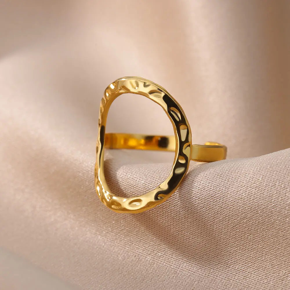 Irregular Hollow Opening Ring