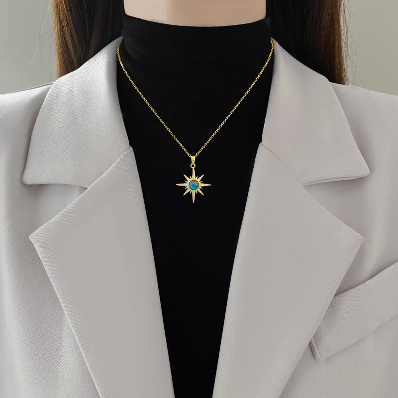 Exquisite Starry Planet Zircon Necklace