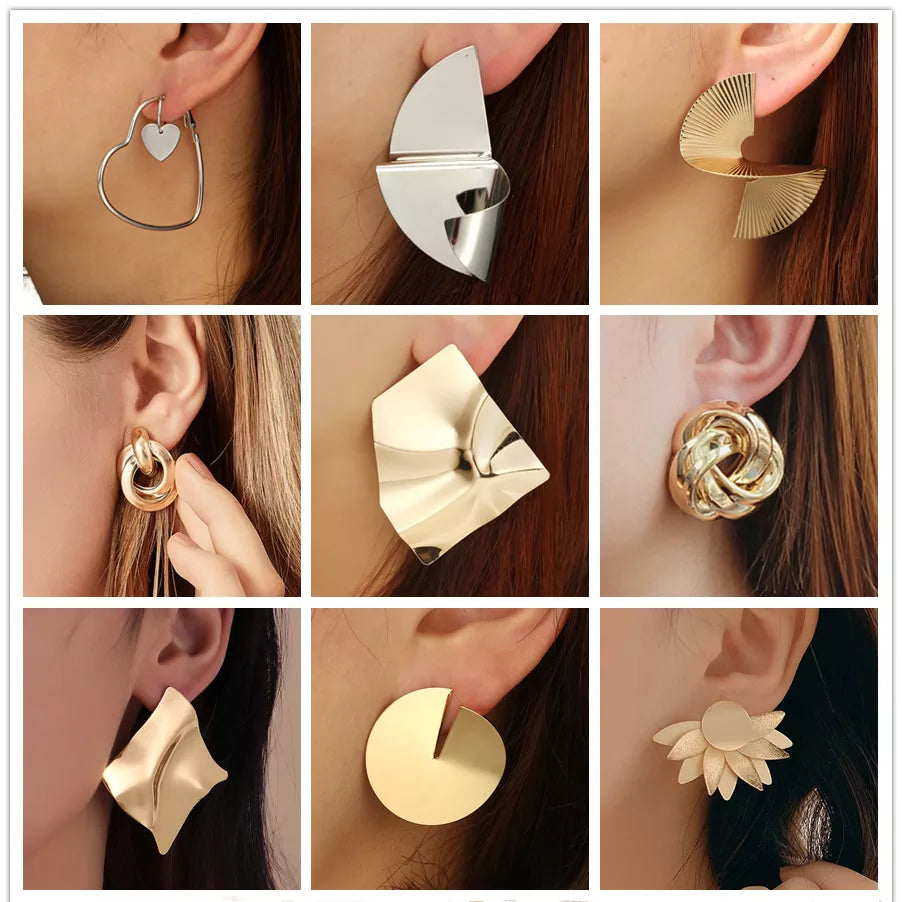 Spiral Twist Knot Rock Earrings