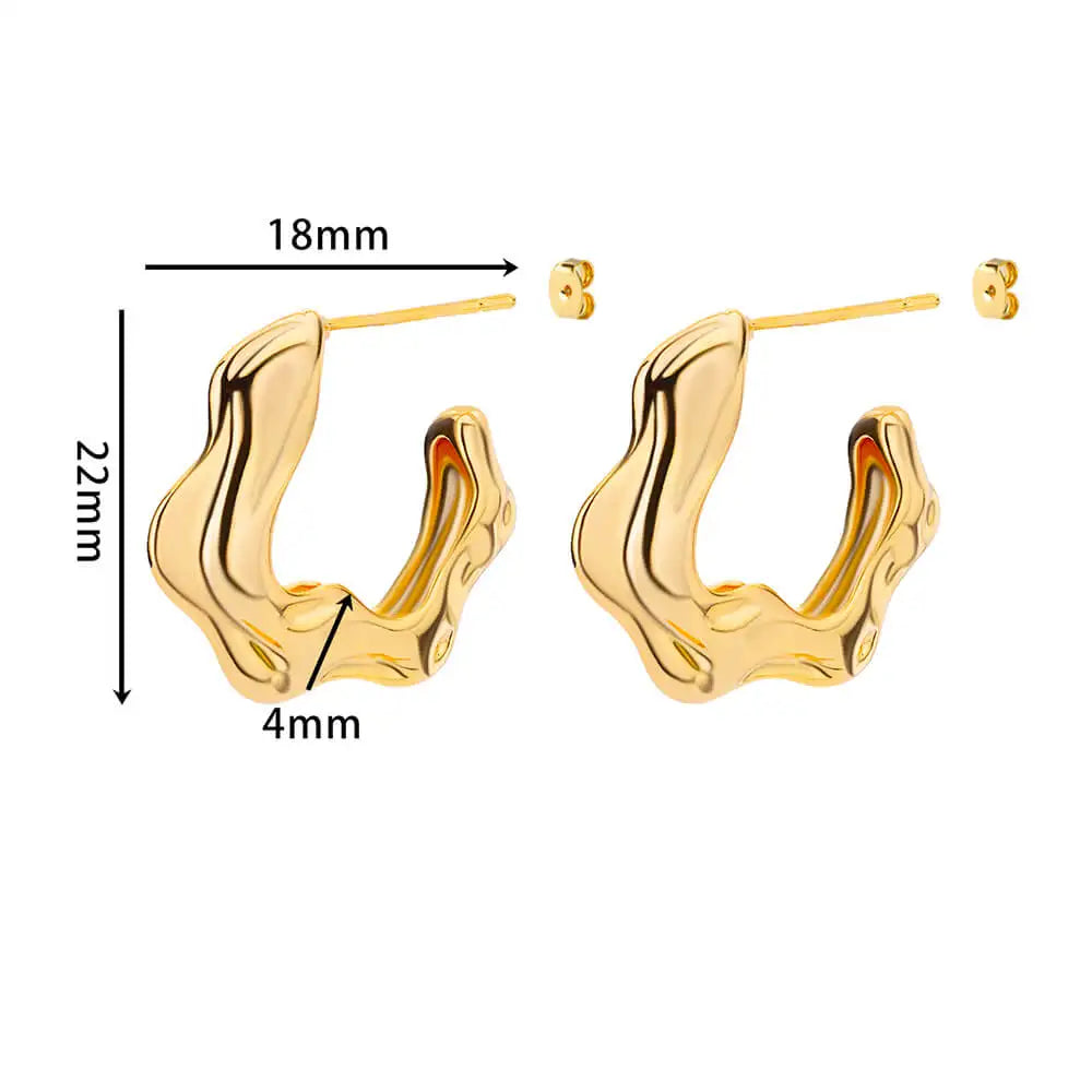 C Shaped Earrings