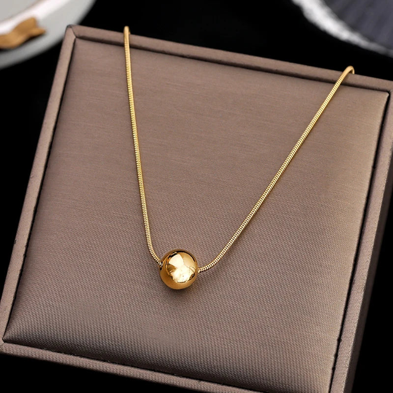 Ball Pendant  Short Necklace