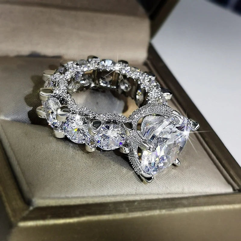 Luxury Designer Crystal Zircon Rings