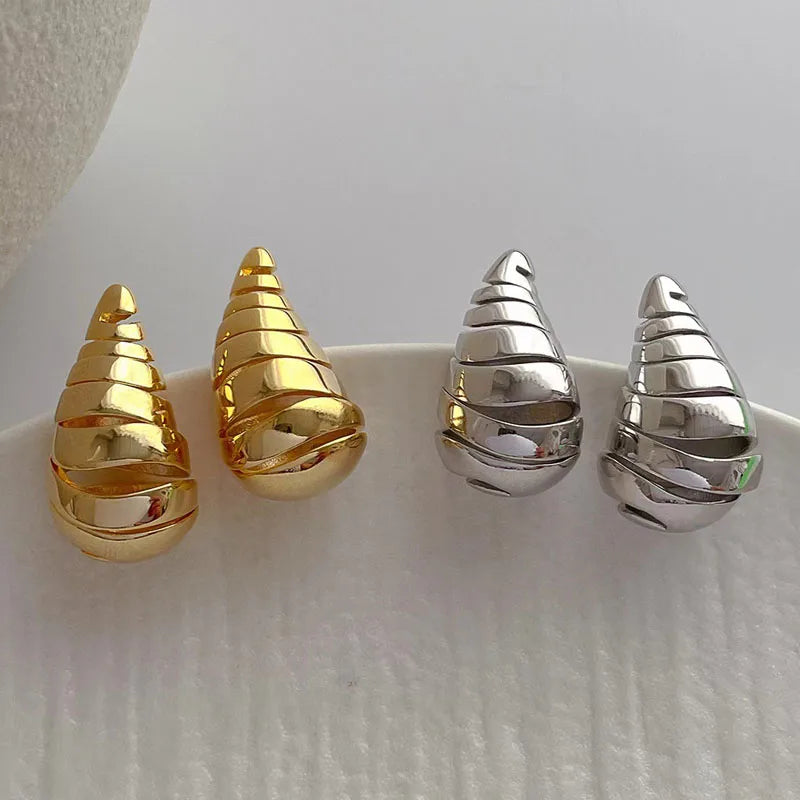Chunky Hollow Stud Earrings