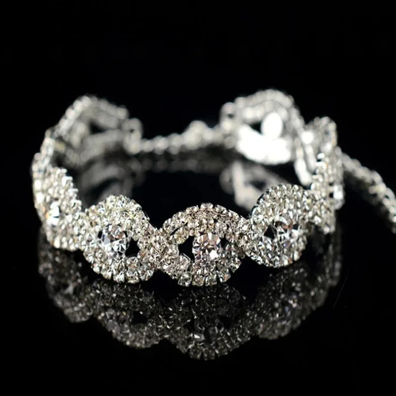 Delysia King Women Elegant Luxury Bracelet Ladies Unlimited Rhinestone