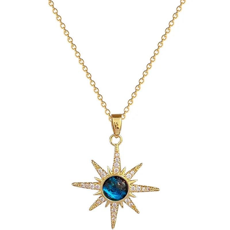 Exquisite Starry Planet Zircon Necklace