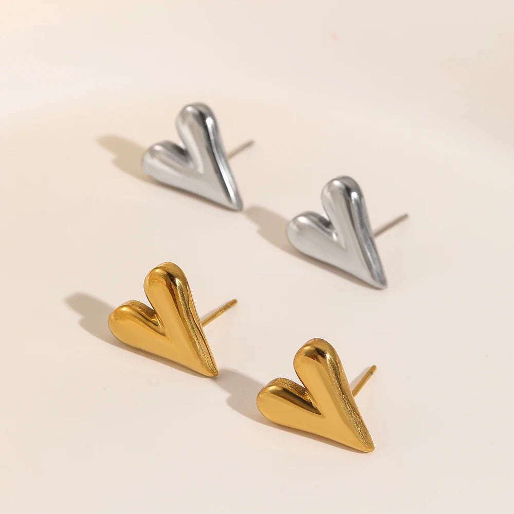 Heart Stud Earrings