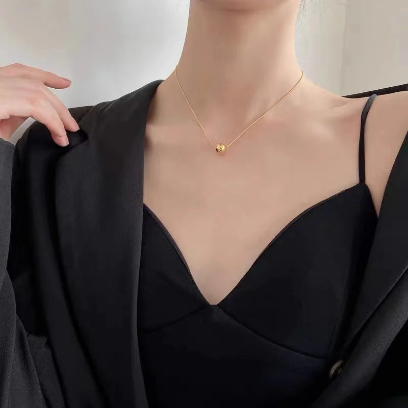 Ball Pendant  Short Necklace
