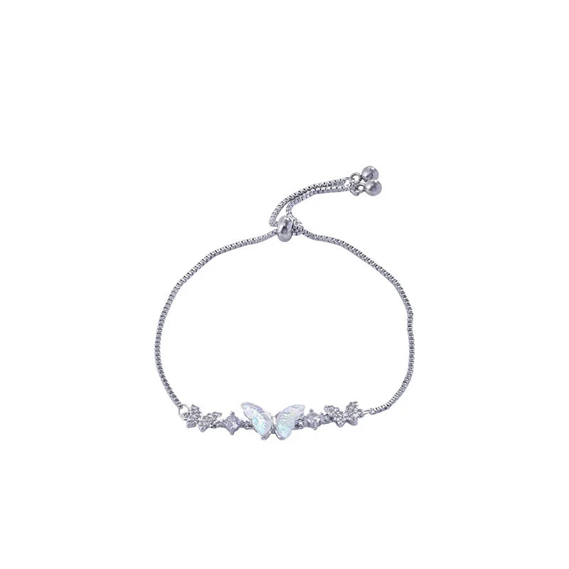 Colorful Zircon Butterfly Drawstring Bracelets