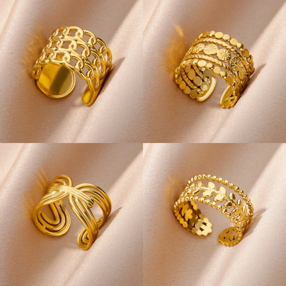 Double Layer Wide Ring