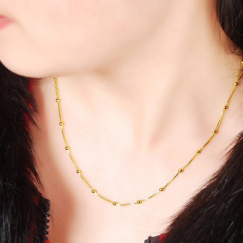 Chain Beaded Necklace Short Chain for Woman Charm Jewelry