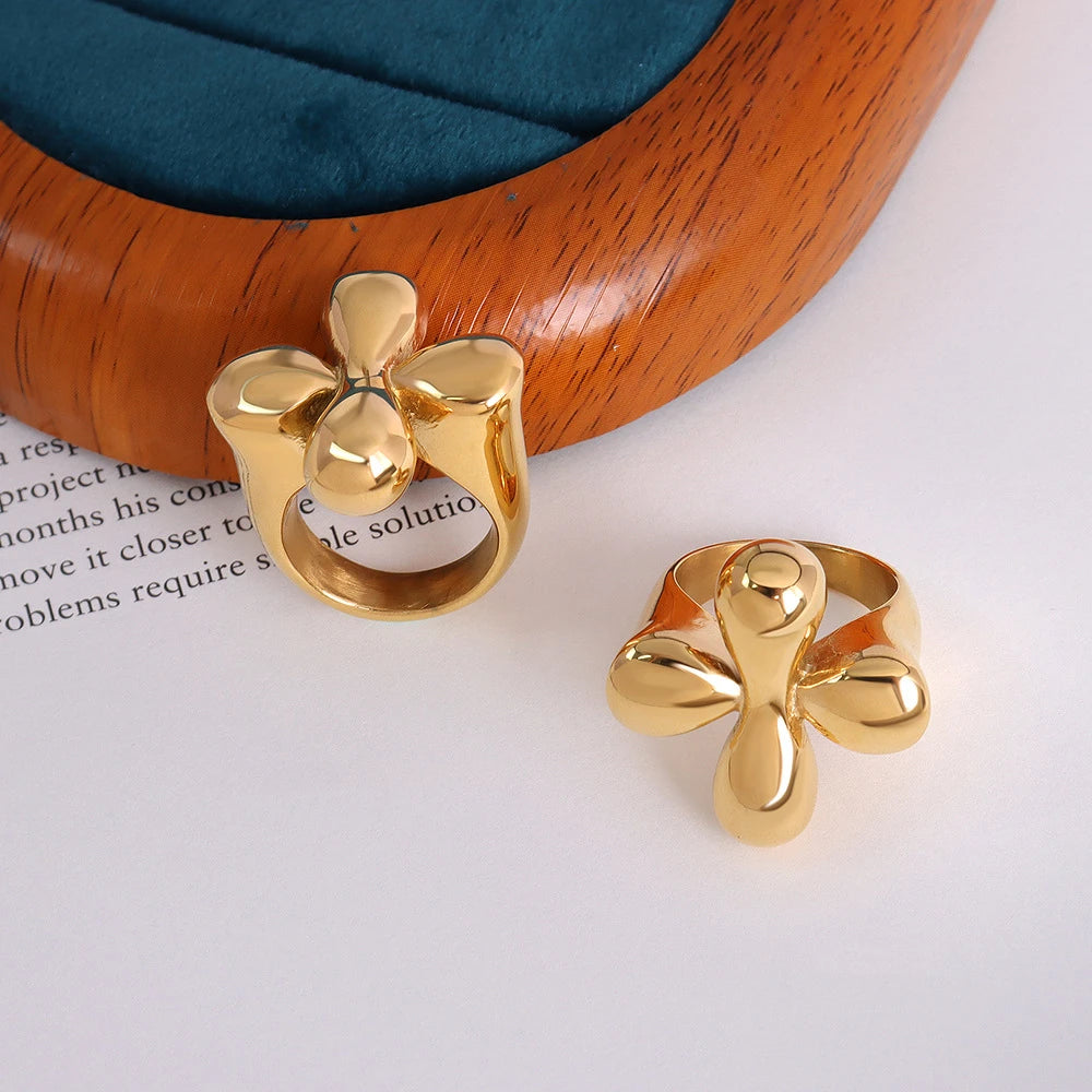 Flower Ring Women's Stainless Steel