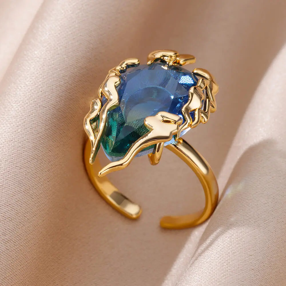 Flame Drop Rings