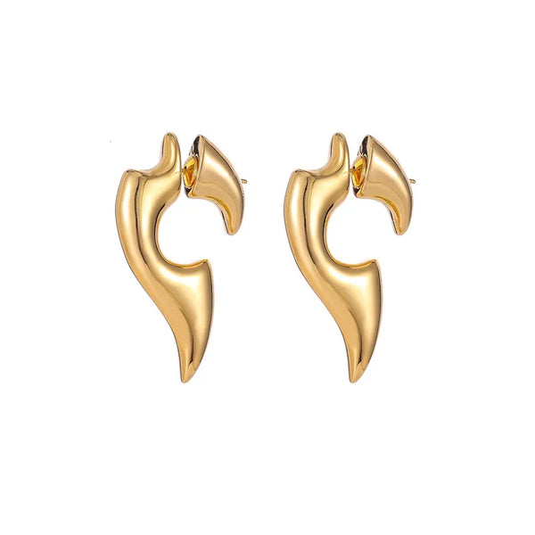 Geometric Design High Earrings
