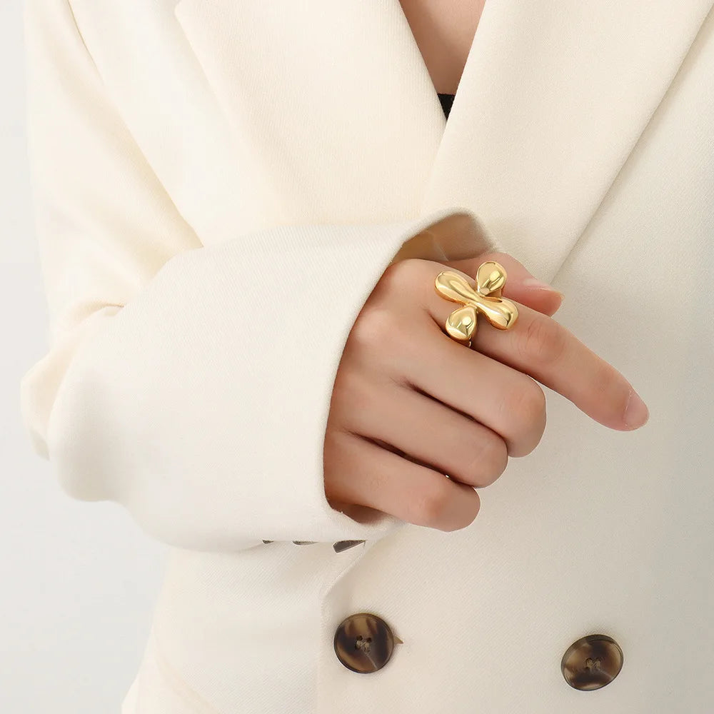 Flower Ring Women's Stainless Steel