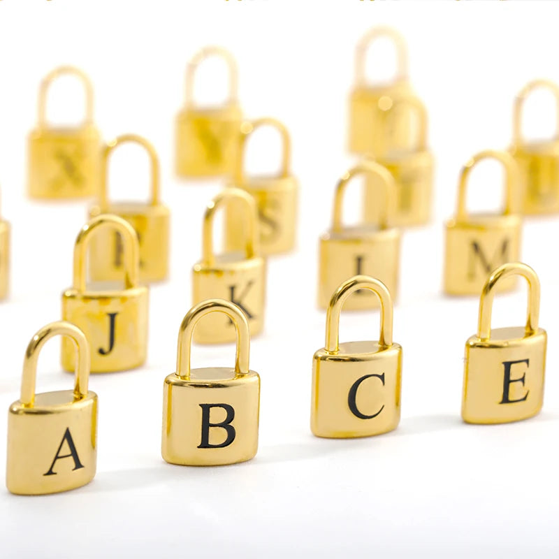 Padlock Lock Letter Necklace