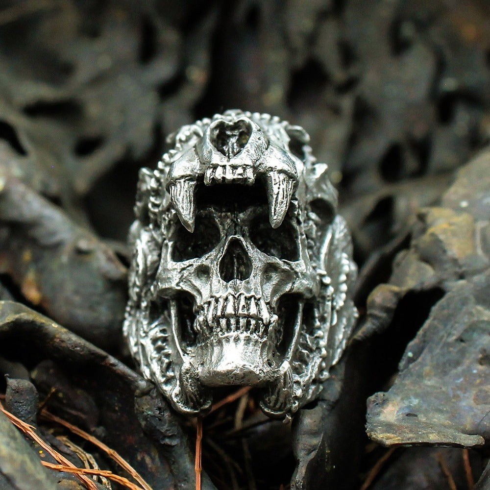 European And American Retro Skull Ring Men