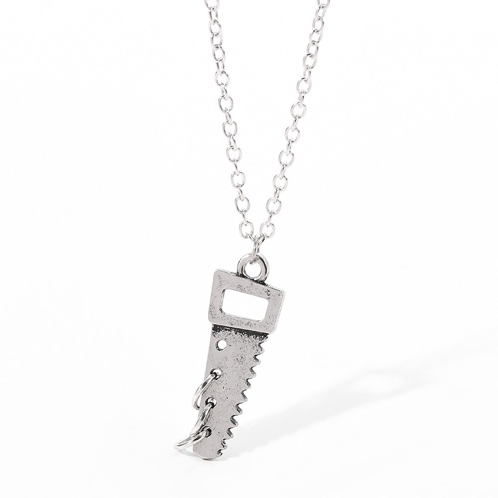 Street Cool Dark Wind Saw Necklace Personality Punk