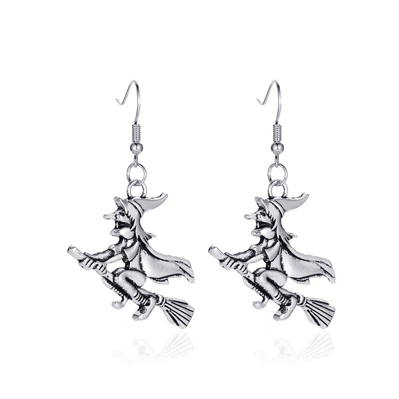 Vintage Skull Bat Spider Earrings