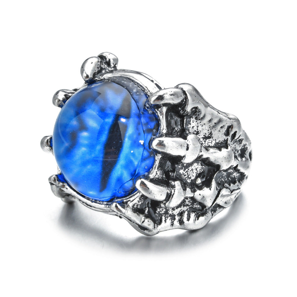 Men And Women Retro Dragon Claw Eagle Claw Eye Ring Punk