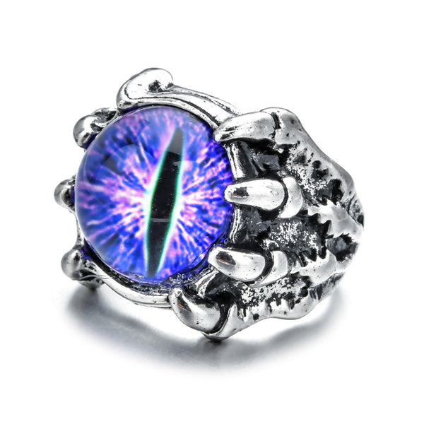 Men And Women Retro Dragon Claw Eagle Claw Eye Ring Punk