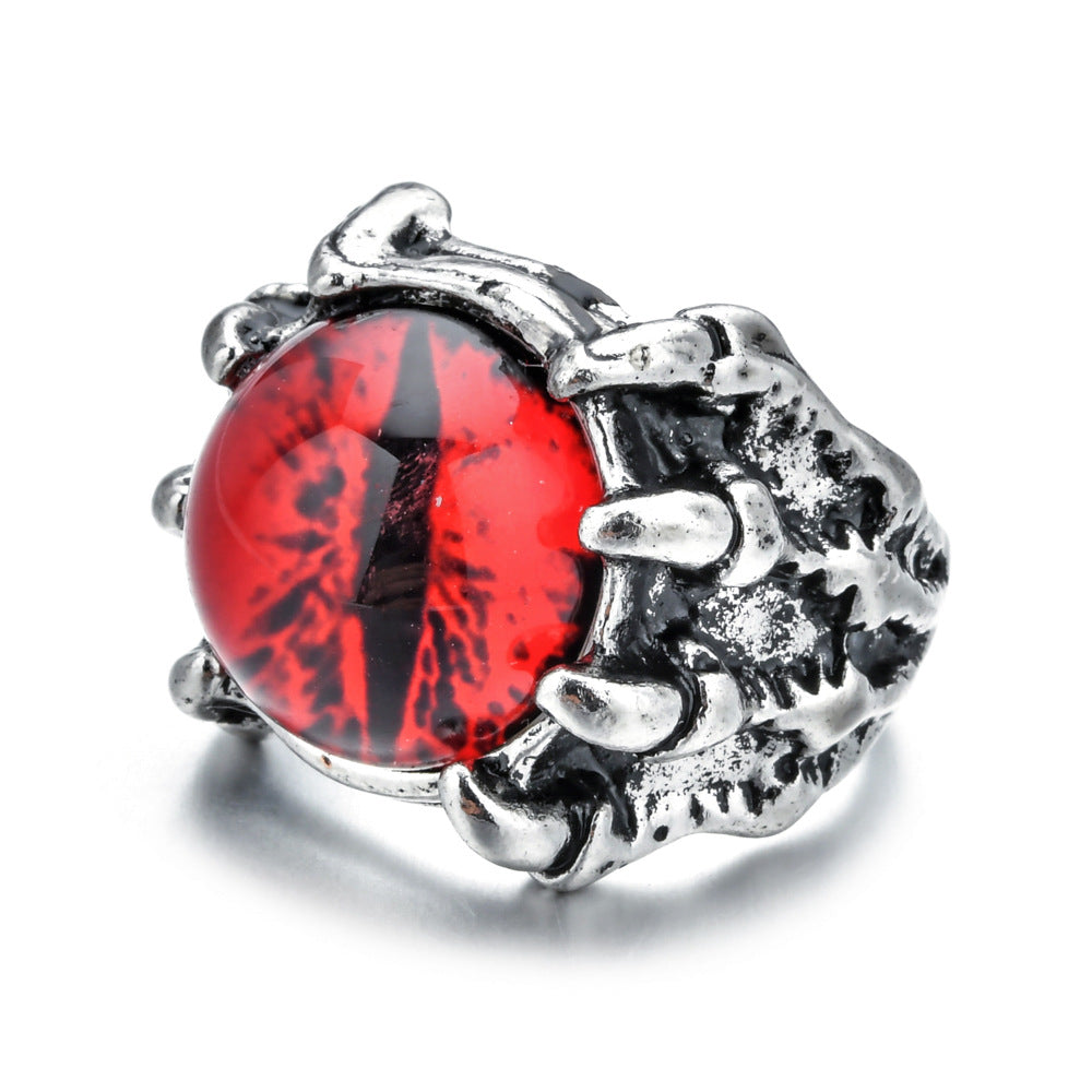 Men And Women Retro Dragon Claw Eagle Claw Eye Ring Punk