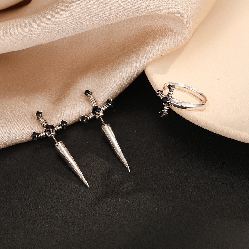 Front And Back Earrings Gothic Jewelry Earmuffs