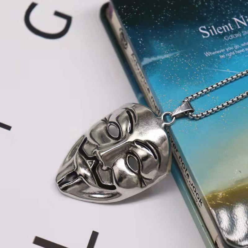 Personality Pendant Male And Female Student Pendant Necklace Mask