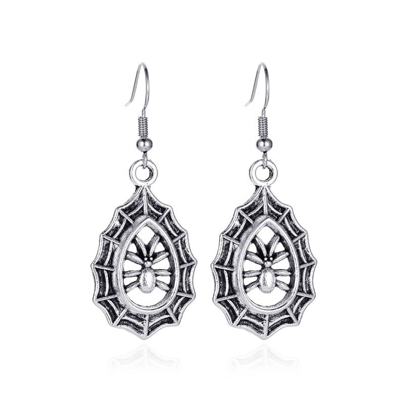 Vintage Skull Bat Spider Earrings