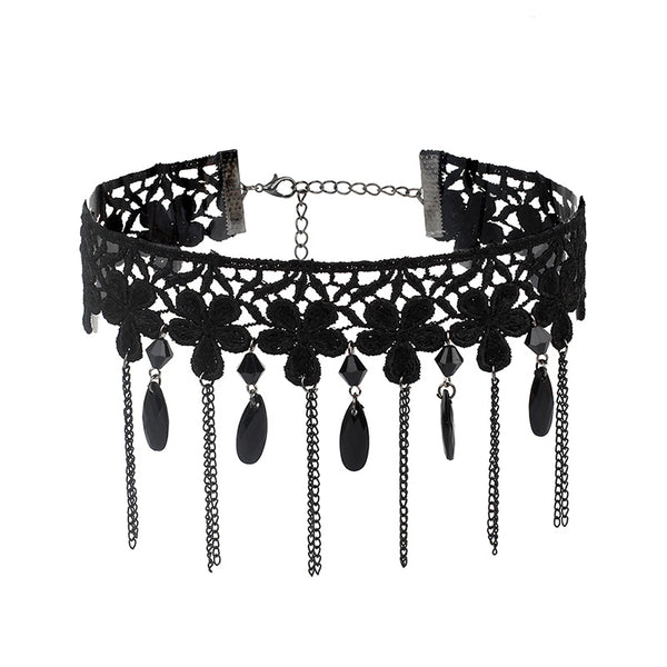 Cross-border Accessories Multi-layer Tassel Lace Collar Gothic Lolita Vintage Choker Necklace