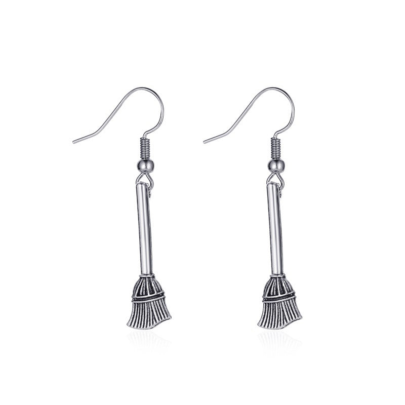 Vintage Skull Bat Spider Earrings